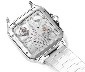 Fashionable And Elegant Automatic Mechanical <b>Watch</b> Fully Hollowed Out Dial Quick Detachable Strap Stainless Steel <b>Case</b> - Product Image 6