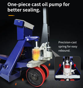 Camión Pallet 3000kg Escala que pesa 2ton Eléctrico con montacargas Jack Manual electrónico Mano 1,5 Muanal Transpaleta con escala - Product Image 5