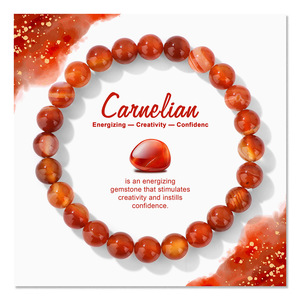 Pulsera Elástica de Cuentas de Amatista Natural de 8 mm con Tarjeta de <span class=keywords><strong>Significado</strong></span>, Joyería de Cristal Curativo para Mujeres y Hombres - Product Image 2