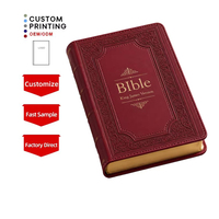 Nouvelle conception, service personnalisé, impression de livres chrétiens fiables et robustes, couverture en cuir PU, Sainte Bible