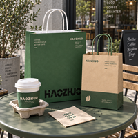 Sacs en papier kraft personnalisés avec logo pour l'emballage alimentaire : sacs à emporter pour café, lait, thé, gâteaux et autres produits alimentaires.