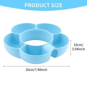 Bandeja de silicona con 5 compartimentos para aperitivos, diseño Flor de Ciruelo, para vaso Stanley de 40 oz con asa - Product Image 2