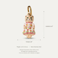 Nouveau Pendentif Hibou Vintage Coloré Série Animaux en Acier Inoxydable, Plaqué Or 18K par Déposition sous Vide, Breloque Animale Mignonne pour DIY