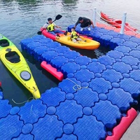 Capacité portante en plastique pratique économique solide plate-forme gonflable de dock flottant fort de dock gonflable