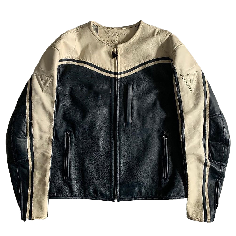 Power Punch Leather Motorcycle Jacket for Men Moto Riding Cafe Racer Custom Design