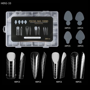 New Product 288 pieces/box French <b>Nail</b> Tip Soft Dual-mode <b>Nail</b> <b>Extension</b> <b>Nail</b> Mold Capsule Artificial <b>Nail</b> Patch Product - Product Image 2