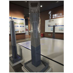 Modello di grattacielo emblematico a grande altezza, modello architettonico in scala, torre per uffici moderna, edificio commerciale urbano per il settore <span class=keywords><strong>immobiliare</strong></span> - Product Image 4