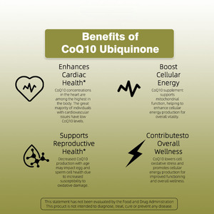 Cápsulas de CoQ10 Ubiquinona, Producción de Energía Celular, Apoyo Cardiovascular, Antioxidante para la Vitalidad - Product Image 5