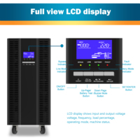 Onduleur double conversion en ligne de haute qualité 20 kVA avec écran LCD, alimentation monophasée de secours pour TPV/CCTV/Routeur/PC OEM/ODM