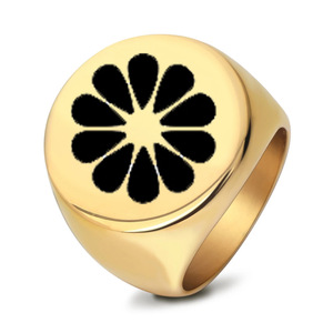 Anillo de Acero Inoxidable con Diseño Geométrico Grabado con Láser de 22MM, Joyería para Hombre, Regalo - Product Image 5