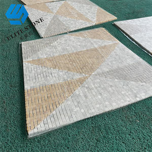 Azulejo de mosaico Waterjet de mármol moderno <span class=keywords><strong>Parquet</strong></span> de 10mm para paredes interiores para apartamentos <span class=keywords><strong>Precio</strong></span> por metro cuadrado Gráfico disponible - Product Image 5