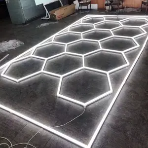 DIY Автомобильный детейлинг Honeycomb Luz, гаражный шестигранный светодиодный светильник для потолка