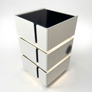 Table de chevet intelligente avec chargeur sans fil, lumière RGB tactile, haut-parleur Bluetooth USB, armoire de chevet moderne - Product Image 1