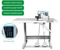 Machine à coudre industrielle multifonctionnelle à point noué à grande vitesse à aiguille simple, machine à coudre à entraînement direct