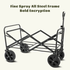 Carro plegable para acampar al aire libre, carro beige plegable <span class=keywords><strong>de</strong></span> gran capacidad para arena - Product Image 4