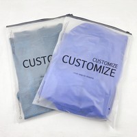 Impression personnalisée de logo curseur en plastique mat translucide sacs à fermeture éclair emballage de t-shirt sac à fermeture éclair zip-lock pour vêtement