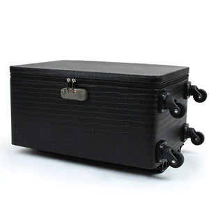 Neues Produkt Luxus Samt Trolley Schmucke tui Reise Schmucks cha tulle Display Pu Leder Rädern tragen Schmuck Reise box - Product Image 4