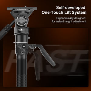 Monopié <span class=keywords><strong>COMAN</strong></span> Serie M1 con Elevación de un Clic, Trípode de Viaje de Fibra de Carbono, Placa de Liberación Rápida, Soporte para Cámara DSLR, Embalaje Incluido - Product Image 3