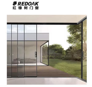 REDOAKパーティションスライディングドアキッチンリビングルームスライディングガラスドアパーゴラアルミニウム引き戸キット - Product Image 1