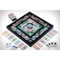 Jeu de société en bois de luxe sous licence Charles Fazzino X Monopoly, cadeau personnalisé