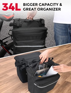Sacoche <span class=keywords><strong>de</strong></span> vélo étanche à logo personnalisé, grande capacité 30L, avec fermeture roll-top, pour porte-bagages arrière, <span class=keywords><strong>sac</strong></span> <span class=keywords><strong>de</strong></span> rangement pour bagages et marchandises - Product Image 2