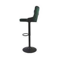 Tabourets de bar modernes en tissu rembourré avec dossier et repose-pieds, pieds en métal noir, hauteur de comptoir pour îlot de cuisine, bar à domicile, café