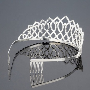 European American Queen Big Crown New Cross-Border Bridal Headwear Princess Hair Accessories Crystal Rhinestone Wedding <b>Headband</b> - Product Image 4
