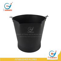 Seau à cendres en métal galvanisé de 6 gallons pour foyer intérieur