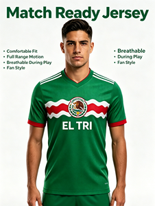 Camiseta de Fútbol de México <span class=keywords><strong>El</strong></span> Tri, Jersey Nacional de Poliéster de Secado Rápido, Uniforme Personalizado con Estampado, Ropa Deportiva para Fanáticos, Hombres y Mujeres - Product Image 3