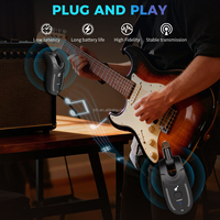 TNH DX21 Wireless Guitar System Transceiver Audio Transmitter and Receiver System for Electric Bass Guitar Violins Instruments