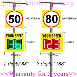 Señales de velocidad de tráfico directo de fábrica, señal Led de Radar alimentada por energía Solar - Product Image 6