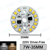AC220V SMD 2835 Modules de LED Cartes de source de lumière blanche chaude blanche froide avec pilote de carte PCB gratuit 3W 5W 7W 9W 12W 15W 18W