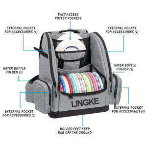 Haute qualité imperméable Polyester décontracté sport sac à dos multi-fonction flocon de neige disque sac de Golf pour 20 pièces <span class=keywords><strong>disques</strong></span> - Product Image 3