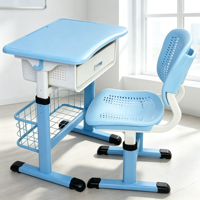 Ensemble de bureau et chaise pour enfants, étudiants, école primaire, chaise et table en plastique pour la formation en classe, mobilier scolaire