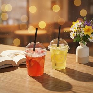 Vaso Desechable Personalizado de Plástico PET Transparente de 98 mm con Tapa para Café, Jugos, Bebidas, Tiendas de Comida, Té de Burbujas Boba - Product Image 2