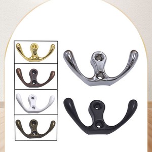 Minimalist Double Wall <b>Hooks</b> Zinc Alloy Solid Coat Rack For Doorway Kitchen Bathroom Traditional Style Eco Friendly - Product Image 3