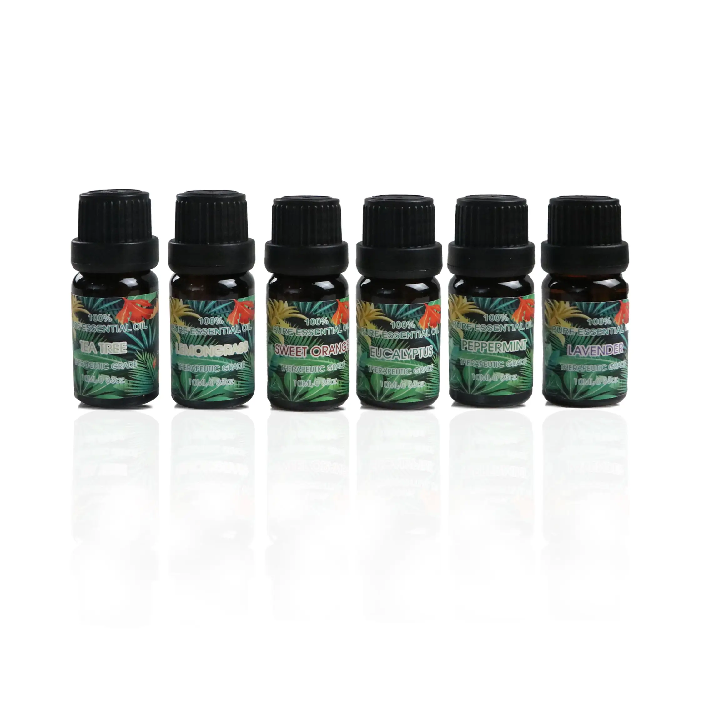 Lavender Eucalyptus Sweet Orange Tea Tree Lemongrass Peppermint Essential Oil Gift Set