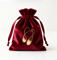 Pochette en velours de luxe avec logo personnalisé, pochette en velours doux réutilisable avec cordon de serrage pour écouteurs, parfum, bracelet, emballage cadeau