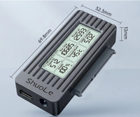 Konverter Hard Drive Eksternal 2.5/3.5 Inci SATA USB 3.2 Kabel Adaptor dengan Layar LCD Digital Solid-state Drive SL-U25C-L