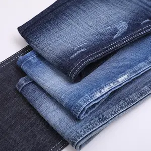 Hot Selling Japanese Retro, Style 4/2 Way Stretch 98% Cotton 2% Spandex Dark Indigo Grey Blue Raw Denim Fabric for shirt/