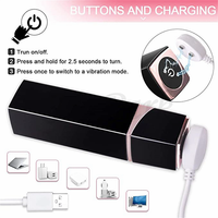 JoyPark Heißer G-Punkt-Nippelstimulator Mini-Bullet-Lippenstift-Vibrator IPX5 Wasserdicht 10-Gang USB Wiederaufladbar Latexfreies Sexspielzeug