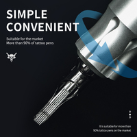 Ghostaxe Aiguilles courtes jetables de qualité supérieure pour tatouages professionnels Aiguilles de tatouage tranchantes et durables Cartouches