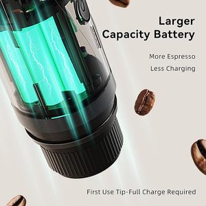 3in 1 Fast Self Heating Rechargeable Outdoor Camping Ground <b>Portable</b> Espresso Machine Travel <b>Coffee</b> <b>Maker</b> - Product Image 4