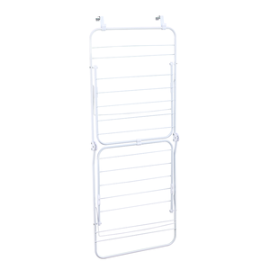 Venta caliente lavandería de metal 3 niveles montado <span class=keywords><strong>en</strong></span> la pared Airer tubo de acero ropa plegable secado sobre percheros de <span class=keywords><strong>puerta</strong></span> - Product Image 6
