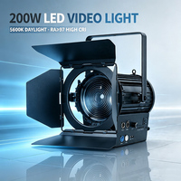 Projecteur LED Fresnel professionnel 150W zoomable, indice de rendu des couleurs Ra97, blanc lumière du jour 5600K, alliage d'aluminium, DMX