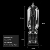 Logo personnalisé petits conteneurs de stockage en plastique transparent plante emballage à clapet boîte-cadeau de fleur de rose
