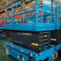 Table élévatrice à ciseaux électrique Longqing SJW 12 avec une hauteur de plateforme maximale de 12 m pour la construction et la bâtiment