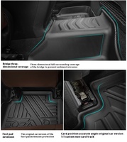 RongFang LingFang Custom Fit Double Optimus pour Highlander Spécial pour Toyota pour Rav4 Tapis de voiture en matériau TPE
