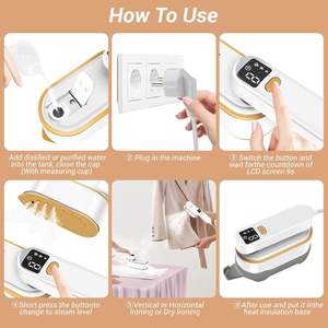 Mini plancha portátil inteligente con pantalla Digital, generador de vapor de temperatura ajustable de 1200W para <span class=keywords><strong>planchas</strong></span> de vapor de mano - Product Image 5