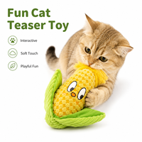 Lot de jouets interactifs en peluche douce pour chatons, avec papier froissé et jouets de dentition, en forme de légumes de dessin animé pour l'enrichissement des jeunes chats